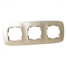 Рамка 3-я Horoz Electric ELA черный-золото (112-007-0013-040)