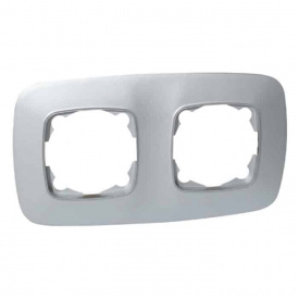 Рамка 2-я Horoz Electric ELA серебро (112-007-0012-020)