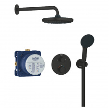 Душова система прихованого монтажу Grohe QuickFix Precision з Vitalio Start 250, чорний матовий (348832430)
