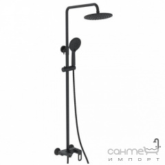 Душевая стойка с изливом Lidz Latwa LDLAT1030BLA45422 матовая черная Луцьк