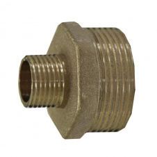 Ніпель Aquavita 1 1/2"х1/2" посилений латунь