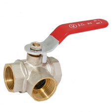 Кран с накидной гайкой Valve трехходовой 1/2"