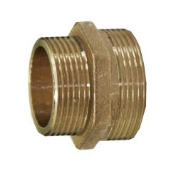 Ніпель Aquavita 1 1/2"х1 1/4" посилений латунь Вишневое