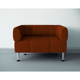 Крісло офісне Tobi Sho Бенно-2 з підлокітниками та прямою ногою 1000х720х750 шкірзам Світло-коричневий 2212.