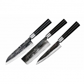 Набор из 3-х кухонных ножей (универсальный, Накири, Сантоку) Samura Super 5 (SP5-0220)