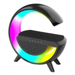 Настільна смарт лампа нічник BT2301 RGB Gsmart Light з бездротовою зарядкою чорний (2055704995) Умань