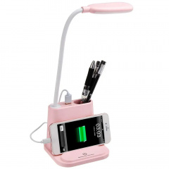 Світильник світлодіодний usb з утримувачем для телефону OPT-TOP Multifunctional desk lamp 1200mah Рожевий (1777401089) Червоноград