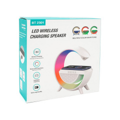 Настільна лампа-нічник Led Wireless Charging Speaker Google (BT2301) 15W White Чорноморськ