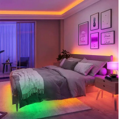 Світлодіодна стрічка LED 3528 RGB комплект 5 метрів, різнокольорова + пульт ДУ HMD 136-13128160 Нова Прага