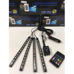 Універсальне кольорове автомобільне RGB led підсвічування з мікрофоном OPT-TOP HR-01678 вологозахисне (1756374648) Чернівці