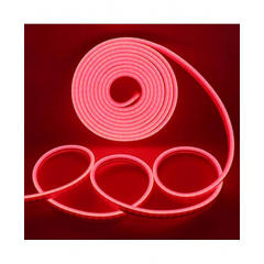 Неонова гнучка стрічка Led Neon Flex 0719 силіконова герметична 12V-220V 5 м Червоний Косов