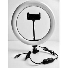Світлодіодне селфі кільце з утримувачем для телефону OPT-TOP Selfie Ring Light LL666 26 см 3 режими (1756374694) Винница