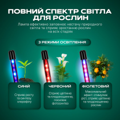 Фітолампа світлодіодна (LED) для рослин регулювання яскравості та кольору пульт таймер гнучка IP54 (FL-01) Костопіль
