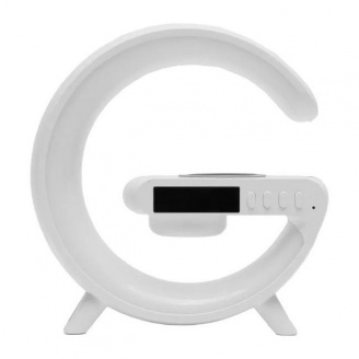 Ночник RGB 3в1 + Bluetooth колонка та бездротова зарядка G63 Smart Small White CNV