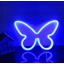 Настінний неоновий світильник нічник Angel Метелик Butterfly синій Акимовка