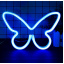 Настінний неоновий світильник нічник Angel Метелик Butterfly синій Акимовка