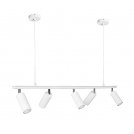 Люстра підвісна MSK Electric Tube в стилі лофт із поворотними плафонами NL 2450-5 WH