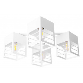 Люстра лофт MSK Electric Urban на чотири плафони біла NL 2310-4 WH