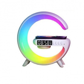 Ночник CNV RGB 3в1 + Bluetooth колонка та бездротова зарядка G63 Smart Small White N
