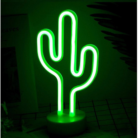 Нічник неоновий LED Кактус Angel