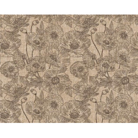 Шпалери на паперовій основі Шарм 168-01 Маки бежеві (0,53х10м.)