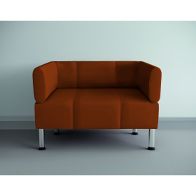 Кресло офисное Tobi Sho Бенно-1 с подлокотниками и прямой ногой 1000х720х750 кожзам Светло-коричневый 2212.