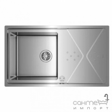 Прямоугольная кухонная мойка на одну чашу с сушкой Teka Brooklyn 50 1B D 115100022 полированная сталь