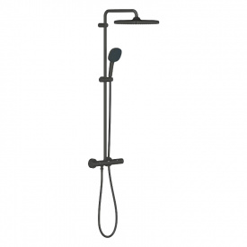 Душова система з термостатом Grohe Tempesta System 250 Cube, чорний матовий (266892431)