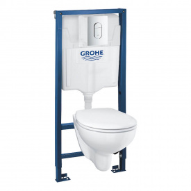 Унітаз підвісний з інсталяцією Grohe Solido, 5в1 (39418000)