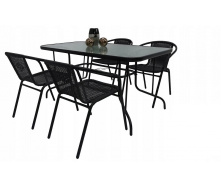 Комплект садової меблів Kontrast Garden Bistro Black-4