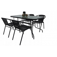 Комплект садової меблів Kontrast Garden Bistro Black-4 Червоноград