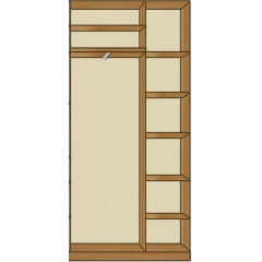 Передпокій Пальміра Шафа 1,1м, 3-х-дверна (плюс) МАКСІ МЕБЛІ Венге магія/Дуб молочний (11160) Конотоп