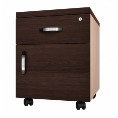 Тумба мобільна Буран XR (двері+ящик+замочок) (плюс) МАКСІ МЕБЛІ Яблуня локарна/Дуб молочний (5102928) Червоноград