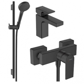 Набір змішувачів для ванни Hansgrohe Vernis Shape 100 чорний матовий (71561333)