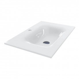 Умивальник Miraggio Jessel 700, miramarble, білий глянцевий