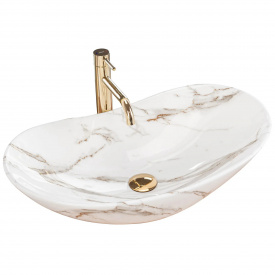 Раковина накладна Rea Royal Lava білий