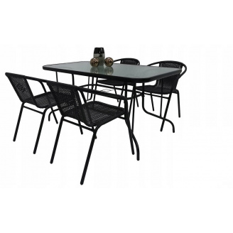 Комплект садової меблів Kontrast Garden Bistro Black-4