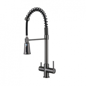 Змішувач для кухні під осмос Gappo G4398-69 сірий