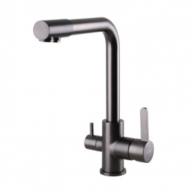 Змішувач для кухні під осмос Globus Lux Lazer GLLR-0444-11-GRAPHITE графіт