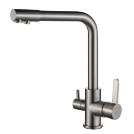 Змішувач для кухні під осмос Globus Lux Lazer GLLR-0444-8-STSTEEL сталь