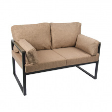 Диван-лофт Treland двомісний 130х75 см блакитний на білому металокаркасі