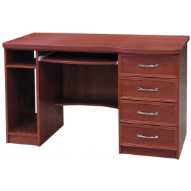 Стіл комп'ютерний Контур (без надставки) МДФ накладки декор МАКСІ МЕБЛІ Яблуня локарна (12566)