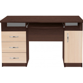 Стіл комп'ютерний Кент 2 (ширина 1800) МАКСІ МЕБЛІ Венге магія/Дуб молочний (5102635)