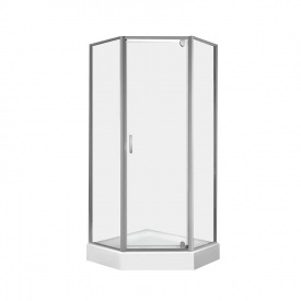 Набір Qtap Душова кабіна Leo CRM10995-AC6 Clear 2020x900x900 + піддон Diamond 309912 90x90x12 з сифоном (LEOCRM10995AC6SET)