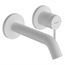Змішувач для умивальника Hansgrohe Tecturis S EcoSmart+ без прихованої частини білий