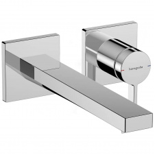 Змішувач для умивальника Hansgrohe Tecturis E EcoSmart+ без прихованої частини хром