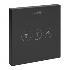 Перемикач потоків для душу Hansgrohe ShowerSelect 3 клавіші, чорний матовий (15764670)