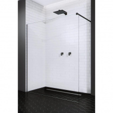 Душова перегородка Radaway Modo II New Black 1000x2000 чорний/прозоре