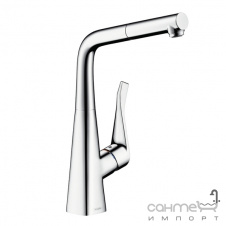 Смеситель для кухни с выдвижным душем Hansgrohe Metris 14821000