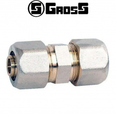 Муфта зажимная для Металлопластиковой трубы S16*16 (разборная), Gross
